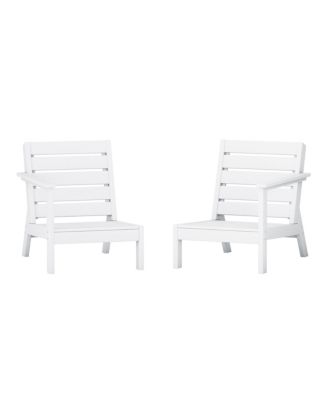 Outdoor Patio HDPE Deep Seating Sectional Loveseat