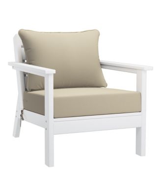 Outdoor 6-Piece White Modular Sectional Patio Furniture Sofa Set