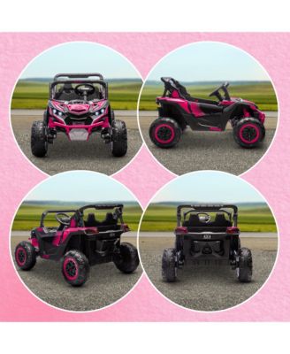 24V 7AH Ride on Car, 2 Seater 4 MPH Ride on UTV w/ Music,