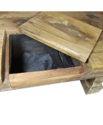 Coffee Table Mixed Recycled Wood 35.4"x19.7"x13.8"