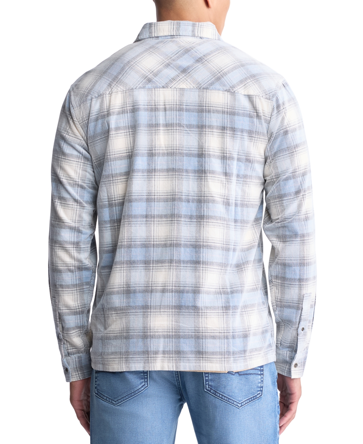 Buffalo David Bitton Men's Satro Classic-fit Plaid Button-down Corduroy Shirt In Deep Ultra
