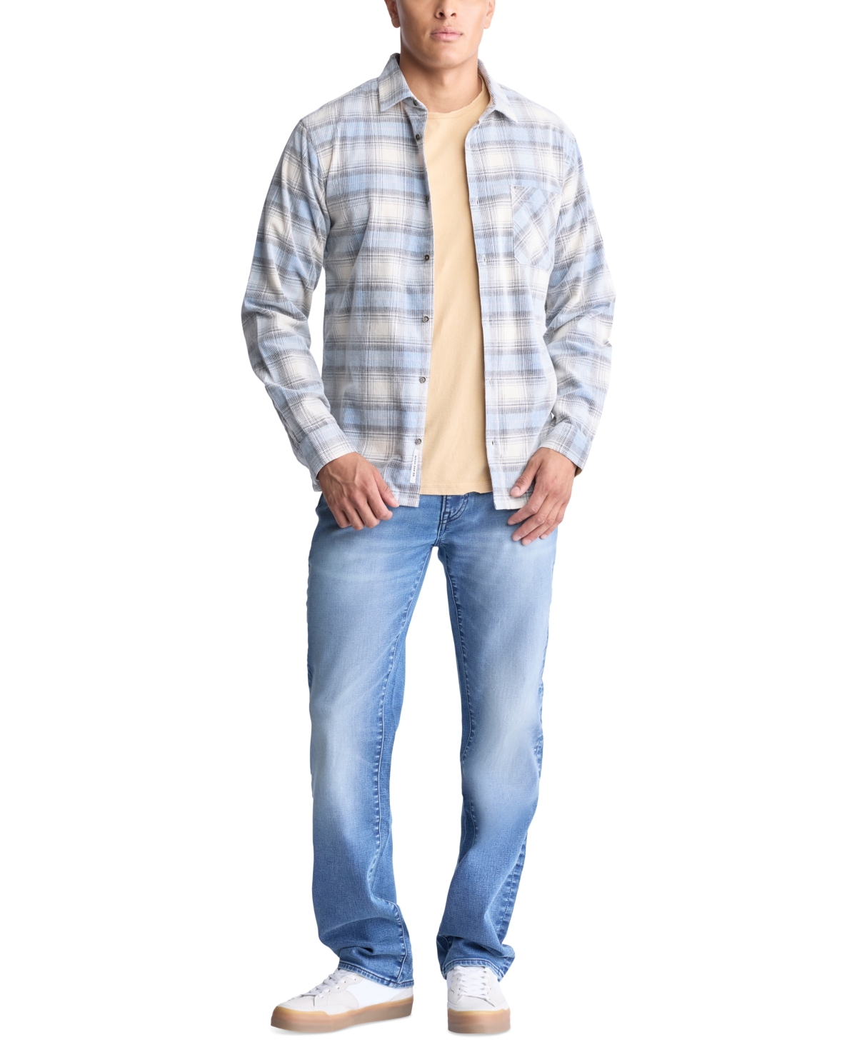 Buffalo David Bitton Men's Satro Classic-fit Plaid Button-down Corduroy Shirt In Deep Ultra