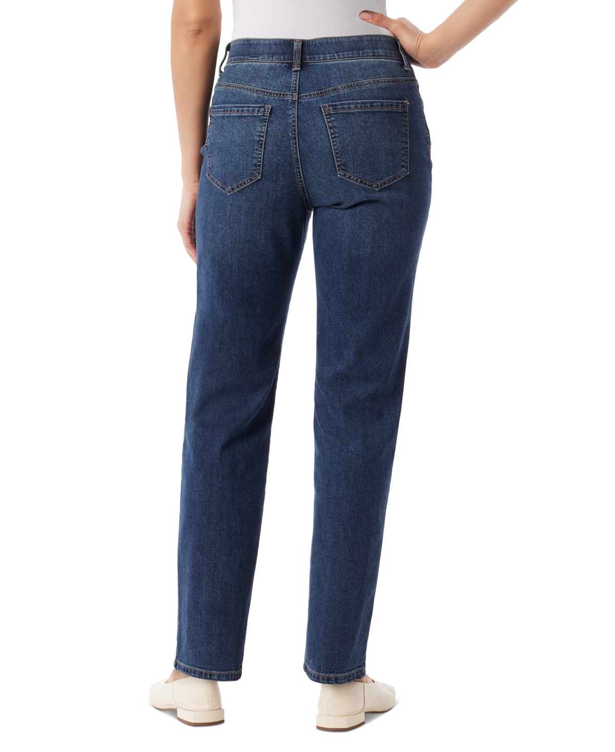 Gloria Vanderbilt Women's Dream High-Rise Straight Jeans -/ Whiskers