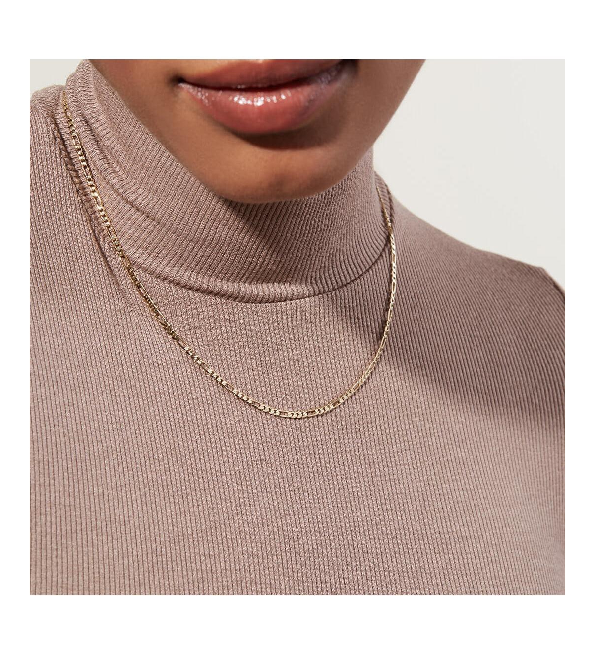 Ana Luisa Figaro Chain Necklace - Leo Regular Short - gold