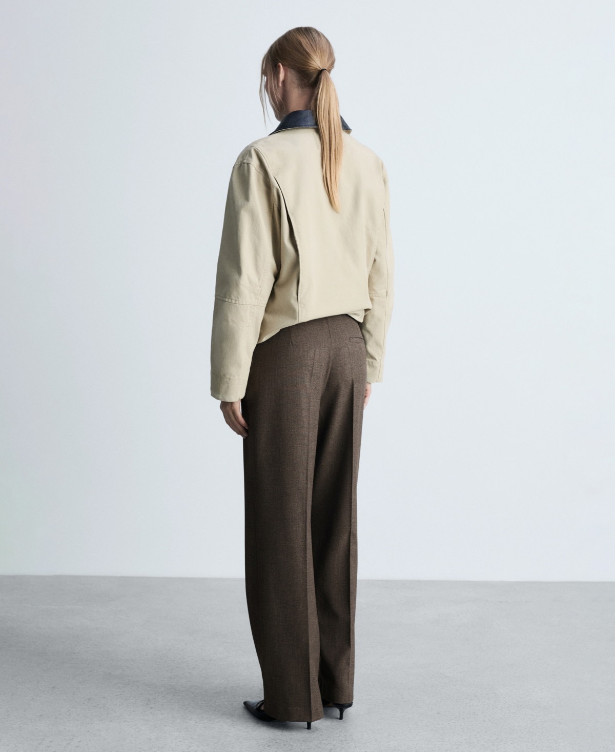Shop Mango Women's Flowy Straight-fit Pants In Brown