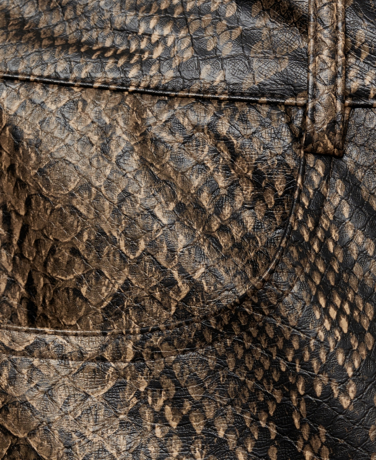 Shop Mango Women's Straight Snakeskin-effect Pants In Beige
