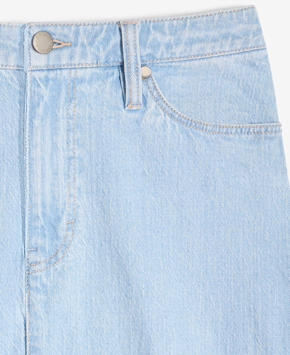 On 34th Women's Split-seam Denim Midi Skirt, Exclusively At Macy's In Bright Light