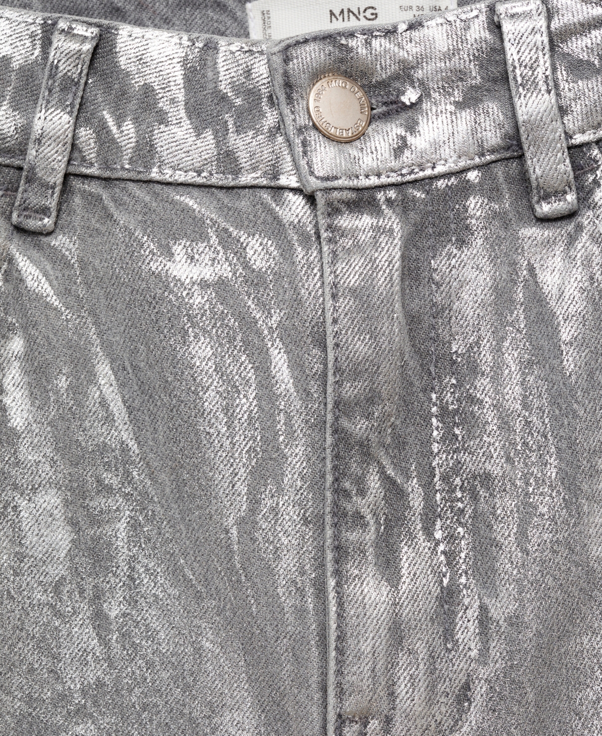 Mango Women's Straight Foil Jeans