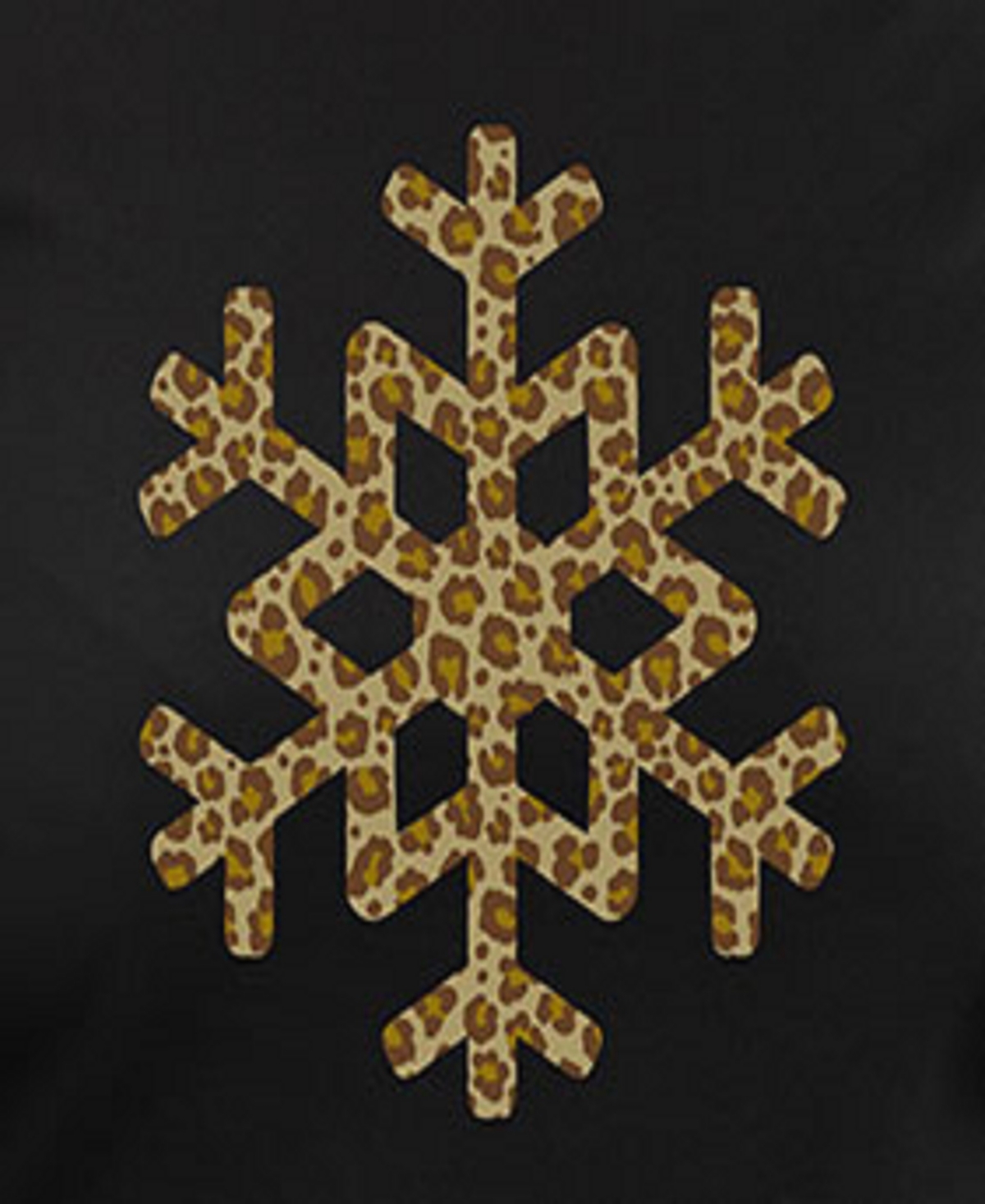 Hybrid Apparel Plus Size Trendy Leopard Snowflake Graphic Pullover Top In Black