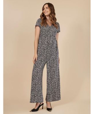 Maternity Short Sleeve V-Neck Flare Leg Jumpsuit - Motherhood