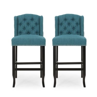 Set of 2,Fabric 31" Tufted Wingback Bar Stools,for Kitchen Island or Bar