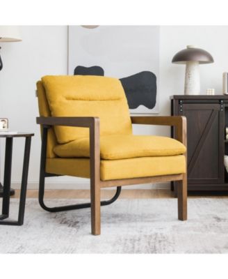 Single Sofa Chair with Extra-Thick Padded Backrest and Seat Cushion