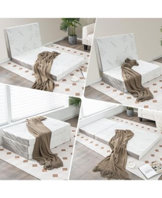 4 Inch Tri-fold Cool Gel Memory Foam Mattress-Twin XL