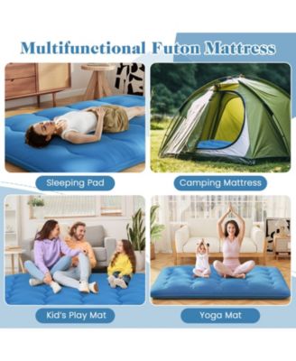 Full Size Foldable Futon Mattress with Washable Cover and Carry Bag