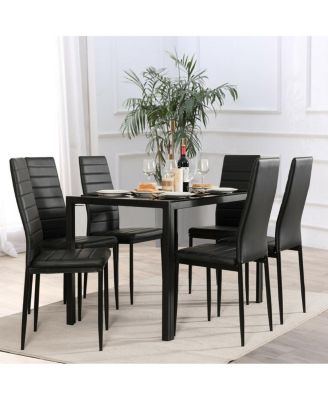 Set of 2 or 6 High Back Dining Chairs-Set of 6