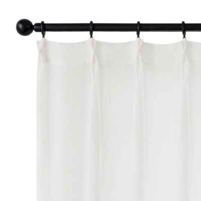 Madison Pinch Pleat Single Curtain Panel with Hooks and Rings, 38"X84"