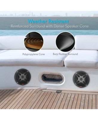 6.5'' Waterproof Bluetooth Marine Speakers with RF Streaming, 600W, Black
