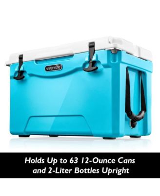 35-Quart Portable Cooler Box, Holds Up to 63 Cans (Blue)
