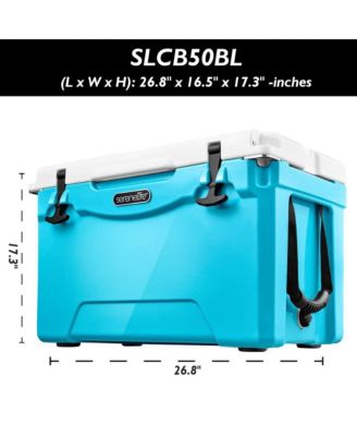 50-Quart Portable Cooler Box, Holds Up to 63 Cans