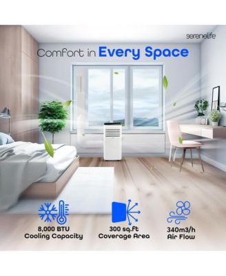 8000 BTU, Dehumidifier & Fan Modes Portable Air Conditioner