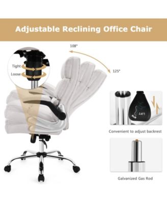 Adjustable Swivel Office Chair with High Back and Flip-up Arm