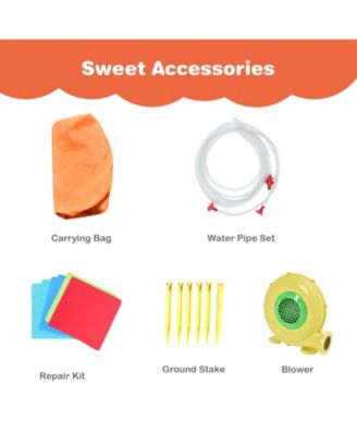 Inflatable Water Slide Bounce House with Climbing Wall Jumper and 480W Blower