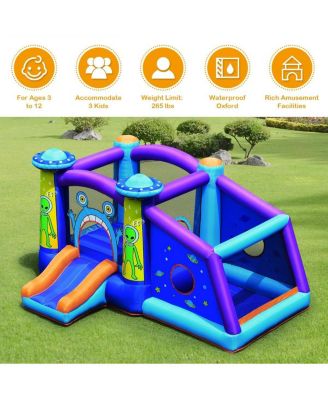 Castle Jumping Bouncer with Water Slide and 550W Blower