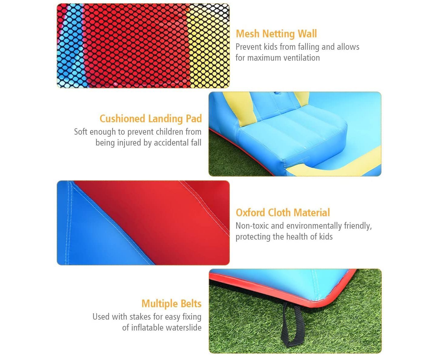 Детская игрушка GOUUN Inflatable Water Slide Bounce House with Water Cannon and Blower — фото 6