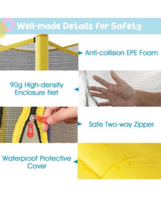 48 Inch Toddler Trampoline with Safety Enclosure Net