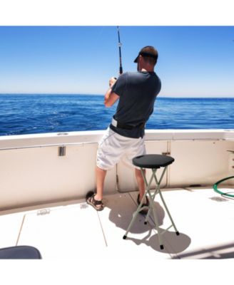 28 Inch Portable Folding Stools with 330lbs Limited Sturdy Frame