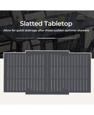 Expandable Patio Dining Table for 4-6 People