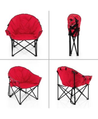 Folding Camping Moon Padded Chair with Carrying Bag