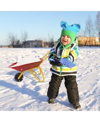 Outdoor Garden Backyard Play Toy Kids Metal Wheelbarrow