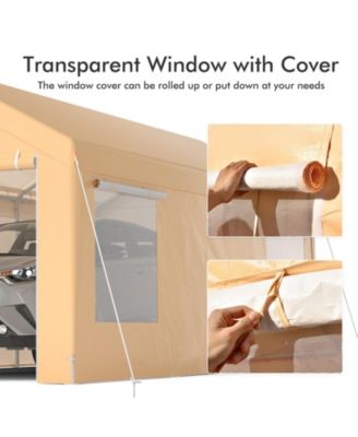 10 x 20 Feet Heavy-Duty Steel Portable Carport Car Canopy Shelter