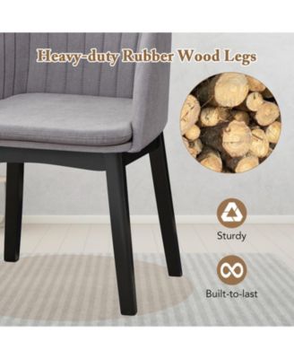 Upholstered Velvet Accent Modern Dining Chairs Set of 2 with Curved Backrests