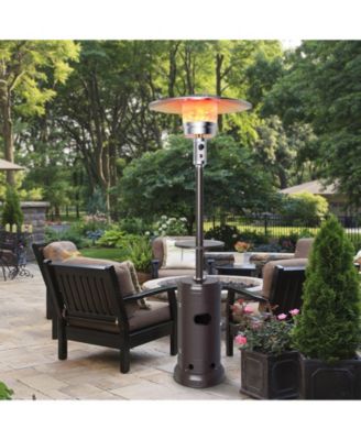 Outdoor Heater Propane Standing LP Gas Steel with Table & Wheels