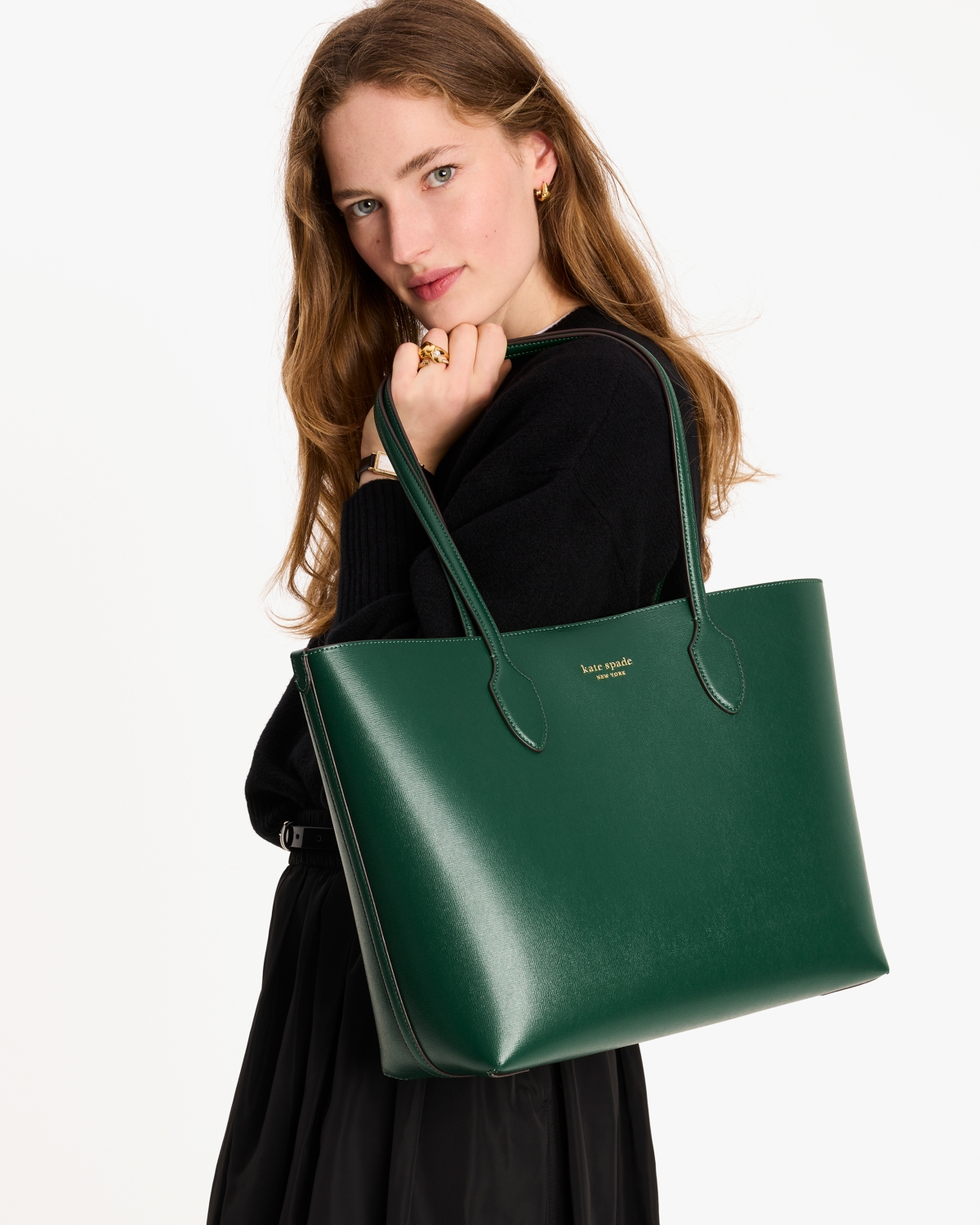 Shop Kate Spade Bleecker Large Tote Bag In Arugula