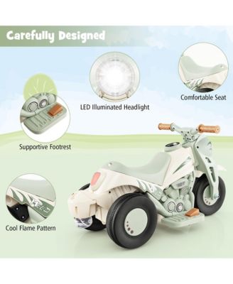 6V Kids Bubble Car Electric Ride on Motorcycle w/ Music Button & LED Headlight