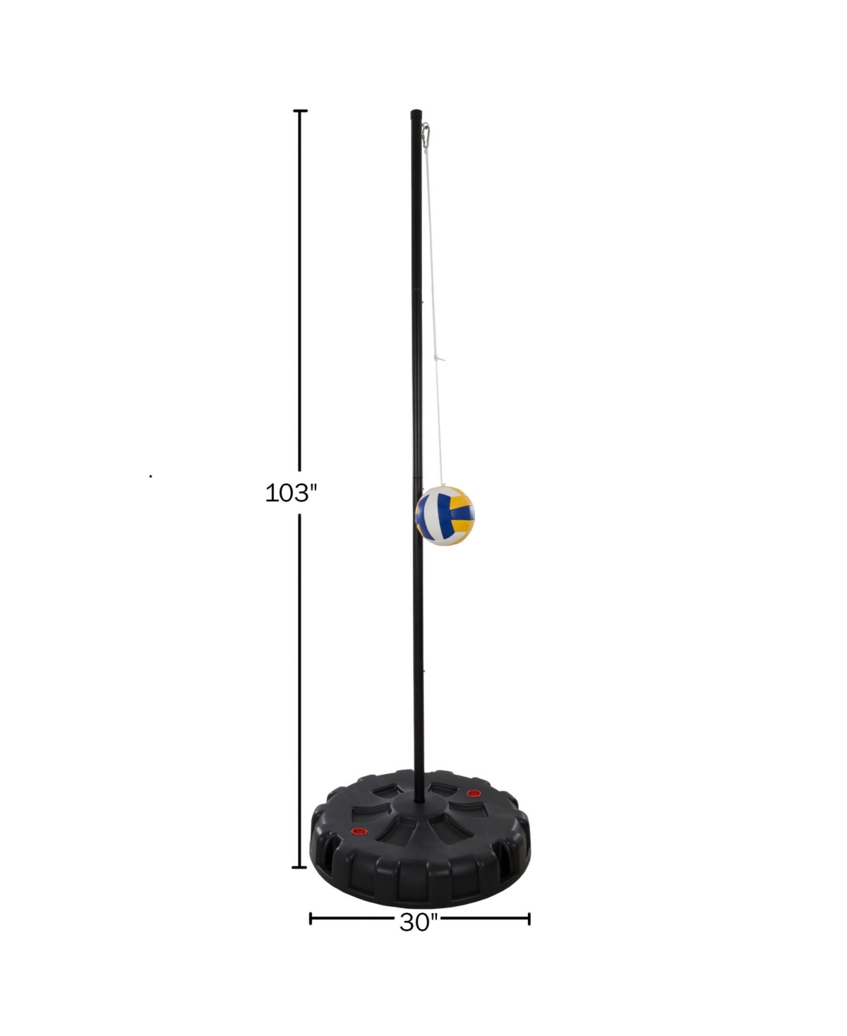 Trademark Global Hey Play Portable Tetherball With Base In Black