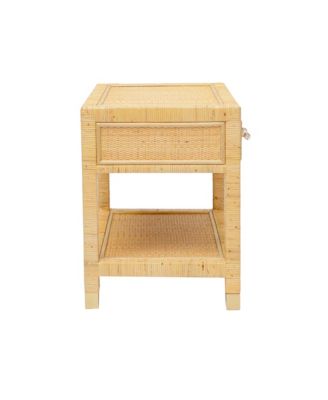 16.9" Rattan Nightstand