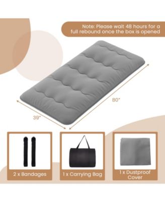 Futon Mattress with Washable Cover and Carry Bag-Twin Size