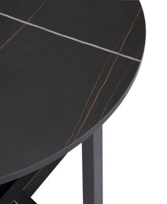 Emila 38" Round Sintered Stone Mix and Match Coffee Table