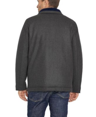 Men's Wool Harrington Jacket With Knit Collar