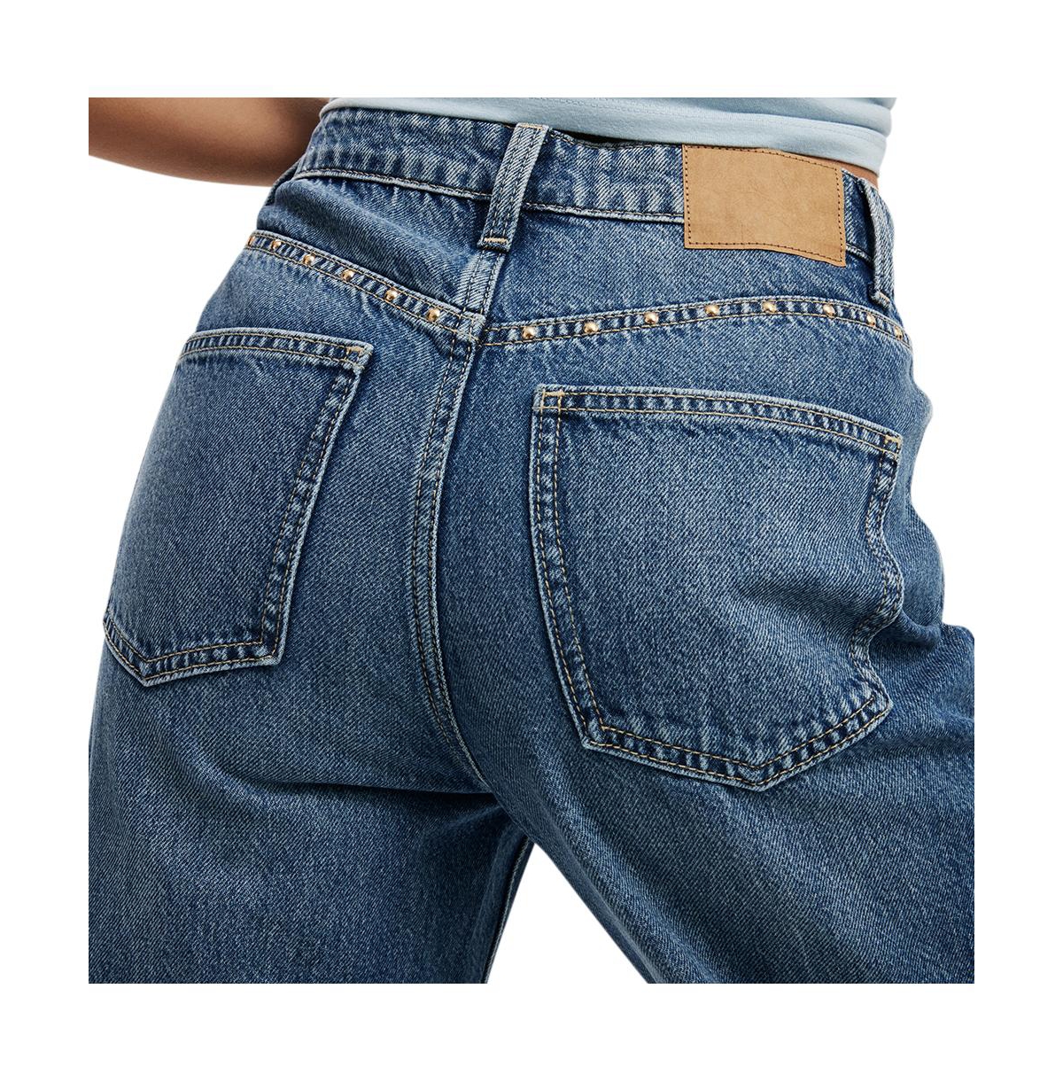 Cotton On Women's Relaxed Wide Jean -stud