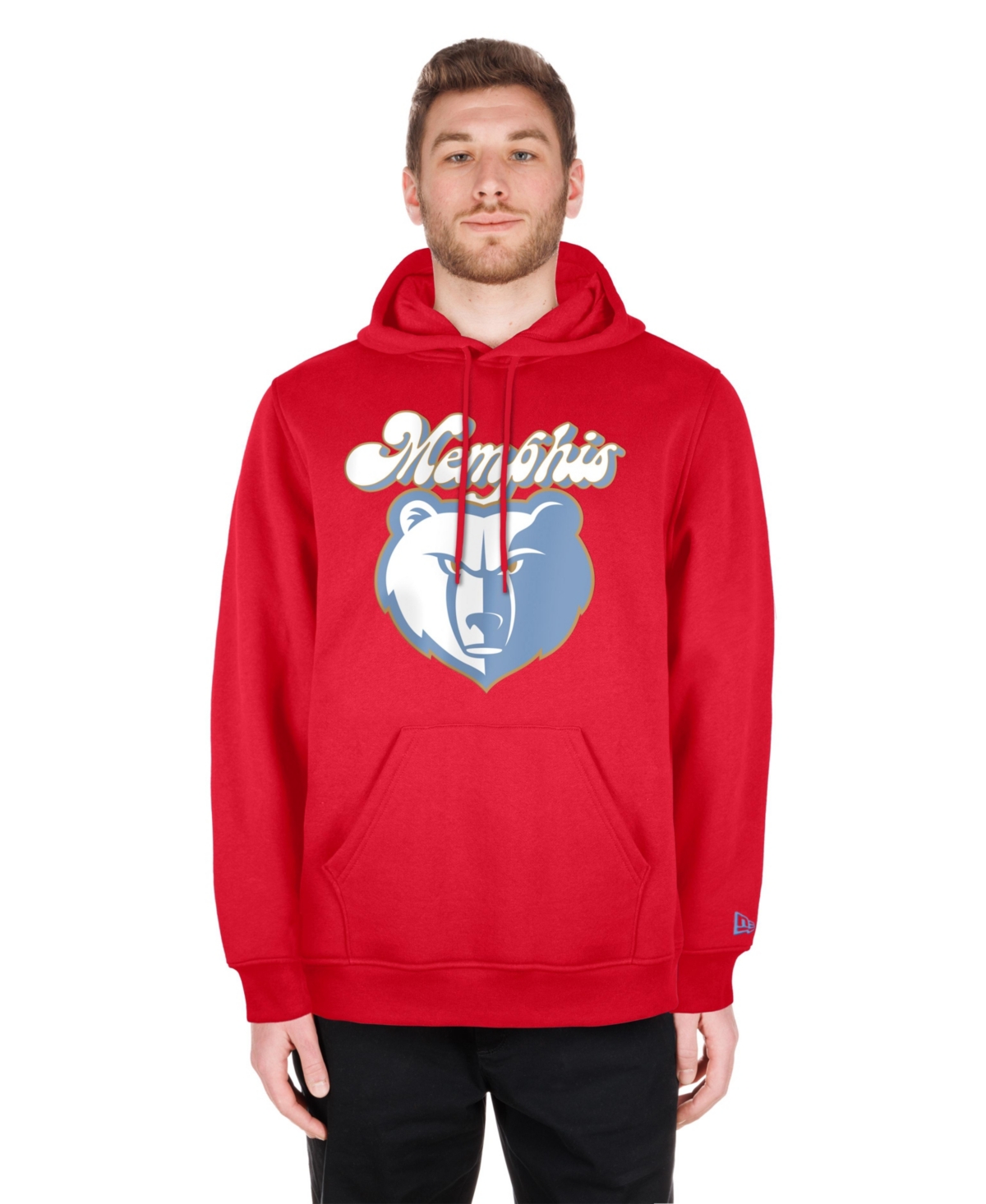 New Era Men'sMemphis Grizzlies 2024/25 City Edition Pullover Hoodie - Red