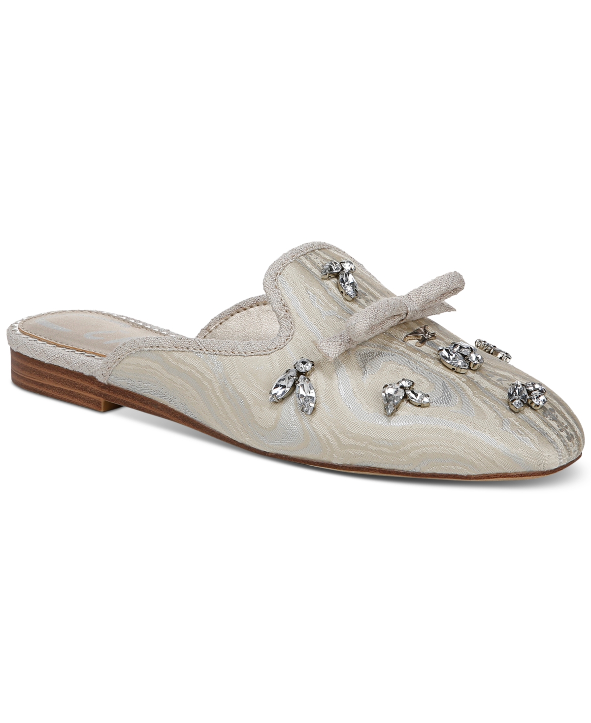 Women's Trish Jewel Embellished Slip-On Mules - Black/Natural Leopard Multi