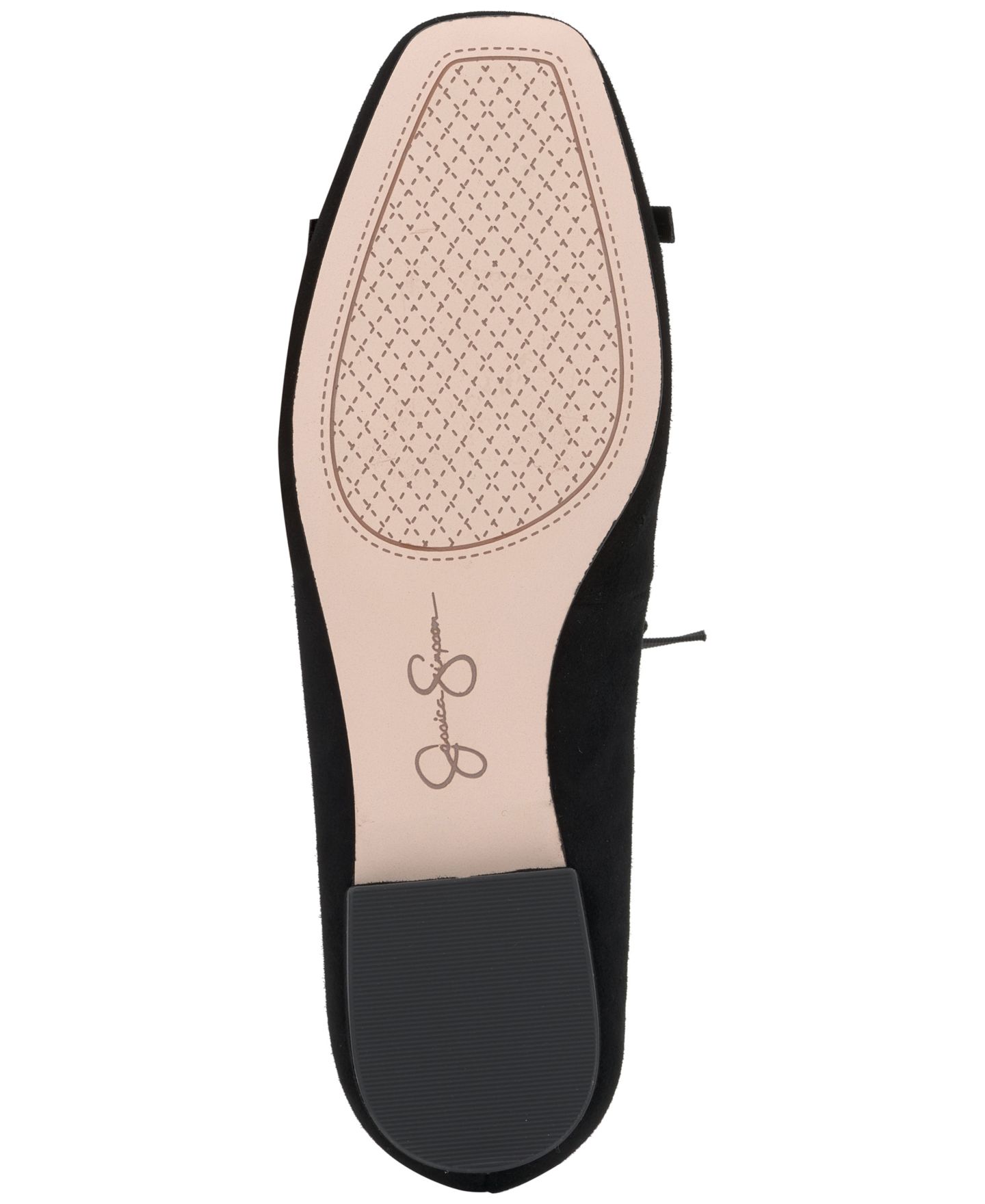 Женские балетки Jessica Simpson Jolliya T-Strap Dress Flats, цвет: Чёрный замшевый — фото 5