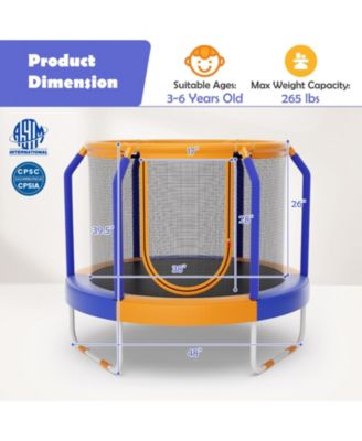 Mini Trampoline with Enclosure and Heavy-duty Metal Frame