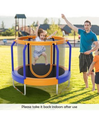 Mini Trampoline with Enclosure and Heavy-duty Metal Frame
