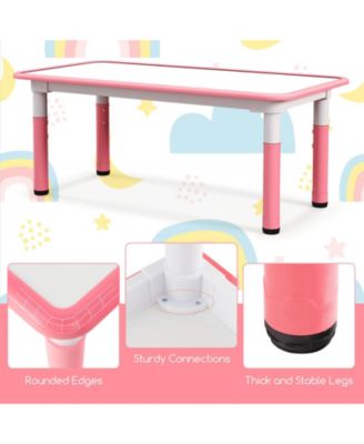Set for 4 Kids Table and Chairs   with Graffiti Desktop